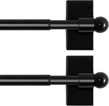2 Pack Magnetic Curtain Rods for Metal Doors Top and Bottom Multi-Use Adjustable