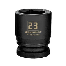 Powerbuilt 1/2 Inch Drive x 23 MM 6 Point Impact Socket - 647281