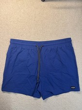 Oakley Men's Seersucker 5" Beach Mesh Lined Swim Short Size M Blue