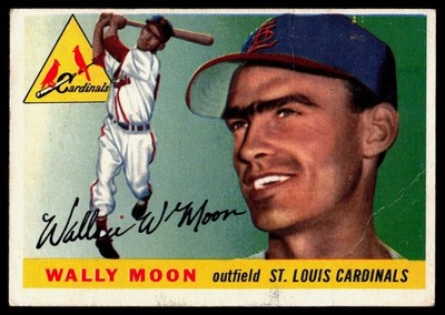 Wally Moon 1955 Topps : No Red Dot in Signature Over ''e'' in Wallace #67b