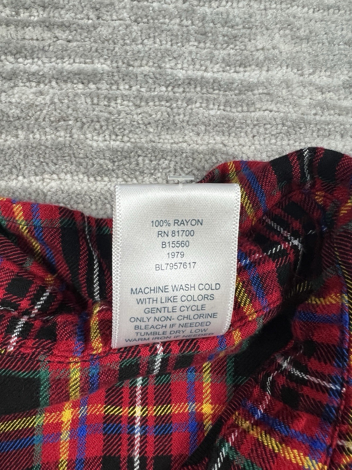 Blair Patchwork Flannel Top Multicolor Plaid Butt… - image 11