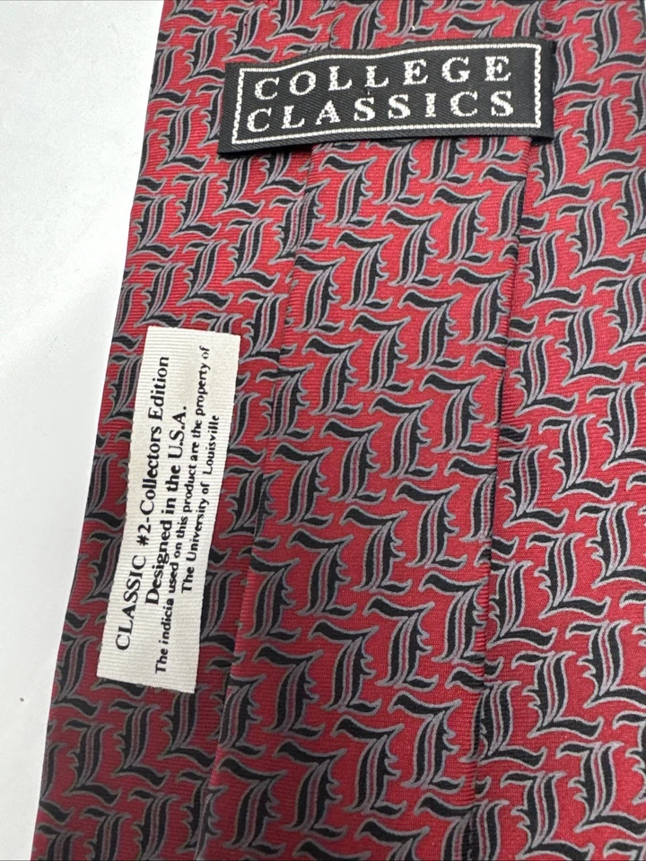 Corbata Louisville Cardinal para hombre con licencia College University L’s Logo Foto 3 de 4
