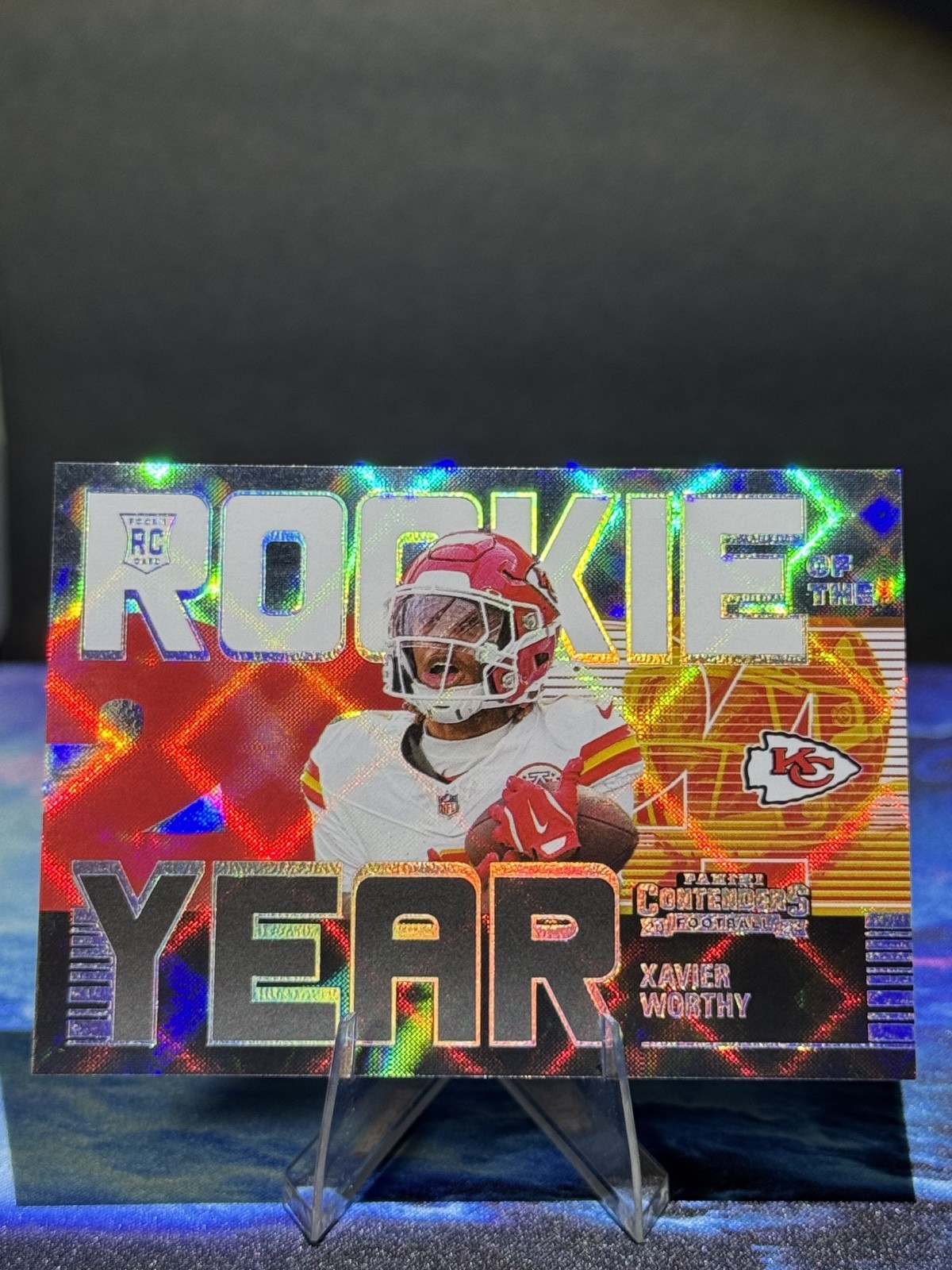 Xavier Worthy Panini Contenders Rookie of the Year Contenders #6 Base