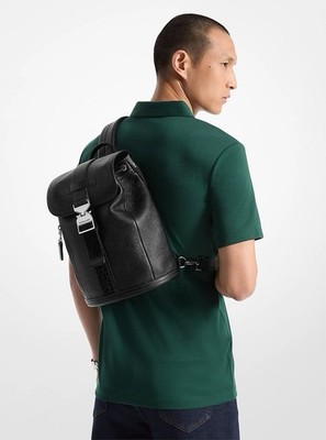 Michael Kors Hudson Leather Aviator Sling Pack