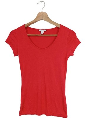 AMISU Basic-Shirt Damen Shirt Gr. DE 34 rot Casual-Look