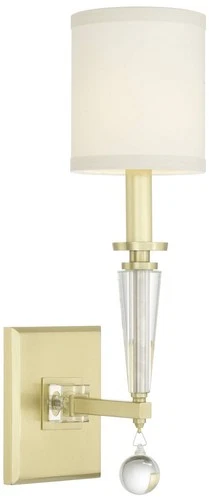 Crystorama Paxton 17" High Antique Gold Metal Wall Sconce - Picture 1 of 6