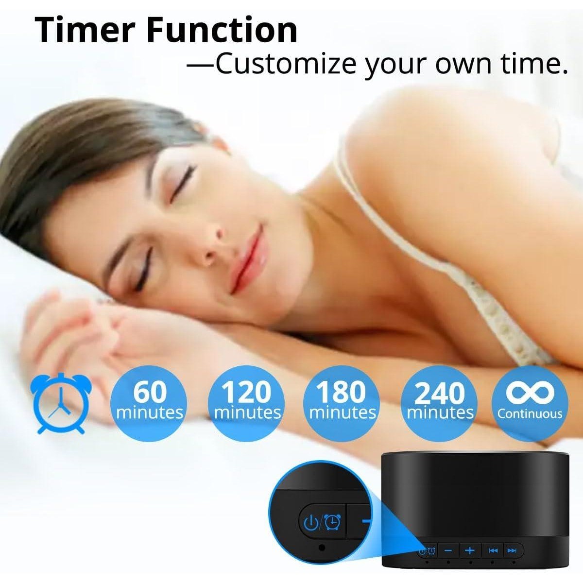 MagicTeam White Noise Machine Sound Machine SN-A1 Sleep Aid Portable Black