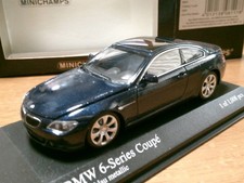 Minichamps 1/43 Bmw 6 Series Coupe E632006Y Dark Blue Metallic Shipping 500 Yen 