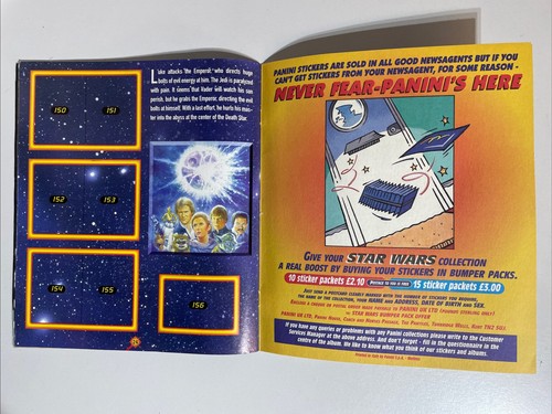 Star Wars Panini Sticker Book With Poster And Loose Stickers - Picture 7 of 7