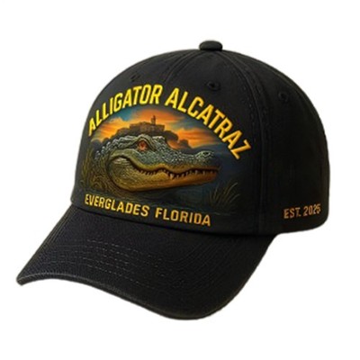 Florida Everglades Alligator Alcatraz Hüte für Männer Baseball Caps Hüte ver