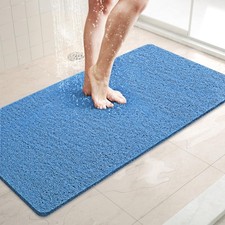 LuxStep Shower Mat Bathtub Mat,36x16 inch, 36" x 16" Rectangular , Lake Blue