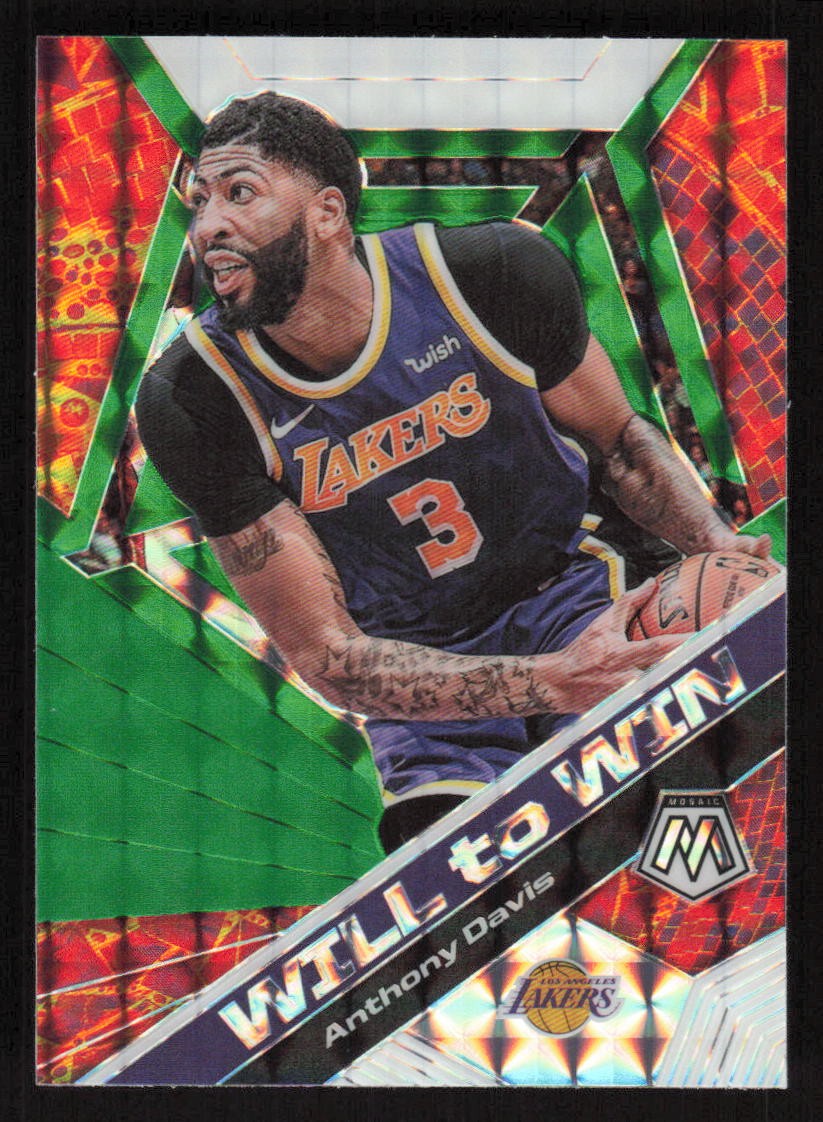 2019-20 Panini Mosaic #6 Anthony Davis Will to Win Mosaic Green