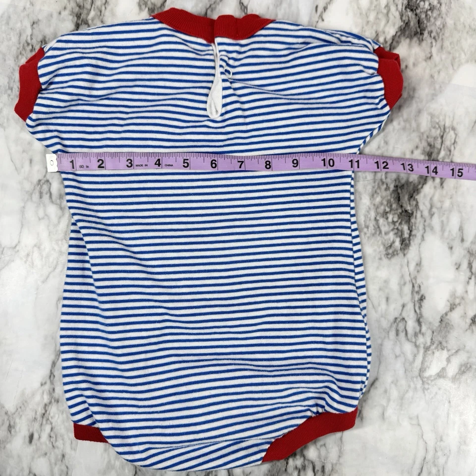 Mameluco de verano vintage Buster marrón para niños pequeños talla 24 meses 1991 León Foto 3 de 4