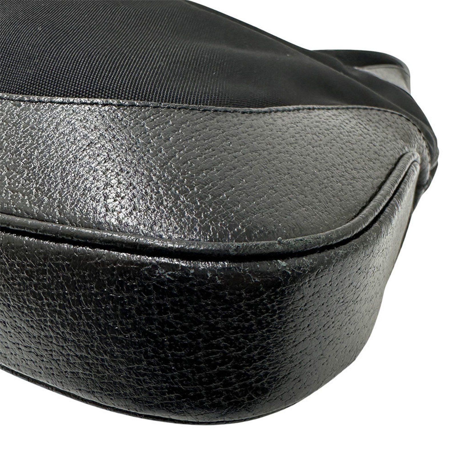 Gucci Jackie shoulder bag for women, nylon and leather, black, 001... GZl1feps thumbnail 5