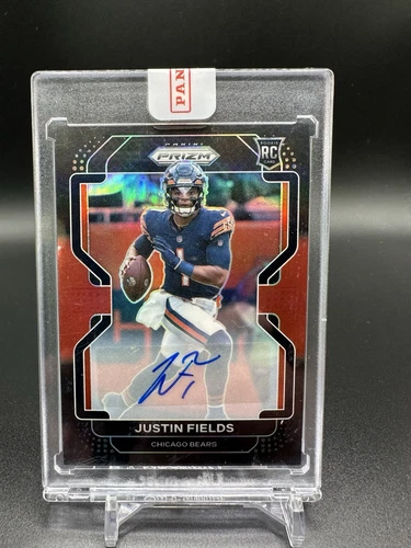 2021 Chronicles Justin Fields Prizm Black Rookie Red Autograph #/99 NM RC AUTO