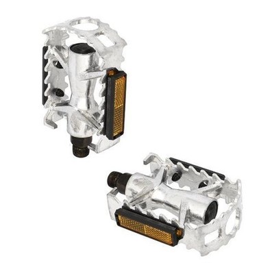 MTB Pedal Alu Optimiz silber D9/16 (PR) (adaptive Fußrasten)