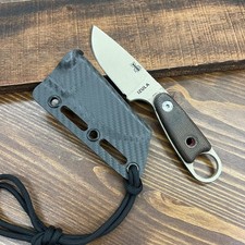 Guaina Kydex per ESEE Izula grigia in fibra di carbonio con paracord misura