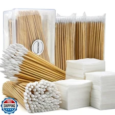 PINGMIC 600 Gun Cleaning Kit - 300PCS Patches and 300PCS Swabs, F