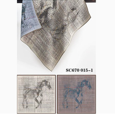 100 Silk Mulberry Scarf 68X68cm horse Print Neckerchief Square Shawl Wrap