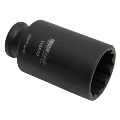 Kraft Steckschlüssel SW 32mm lang 12kant Vielzahn Nuss 1/2 Antriebswelle Einsatz