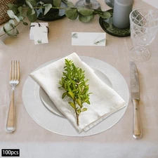 100Pcs Charger Plates Round Charger Dinner Plates Elegant Wedding Serving Plates