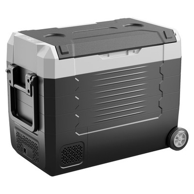 Uimoso 48 QT Portable Car Fridge with Wheels & Dual Zone Cooling System