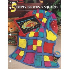 Simply Blocks  Squares Crochet Afghan Pattern Annie's Quilt and Afghan Club