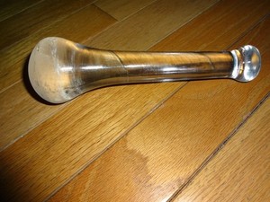 Vintage Clear Glass 13.5oz Pestle Replacement 7 1/4” Long Pharmacist Laboratory