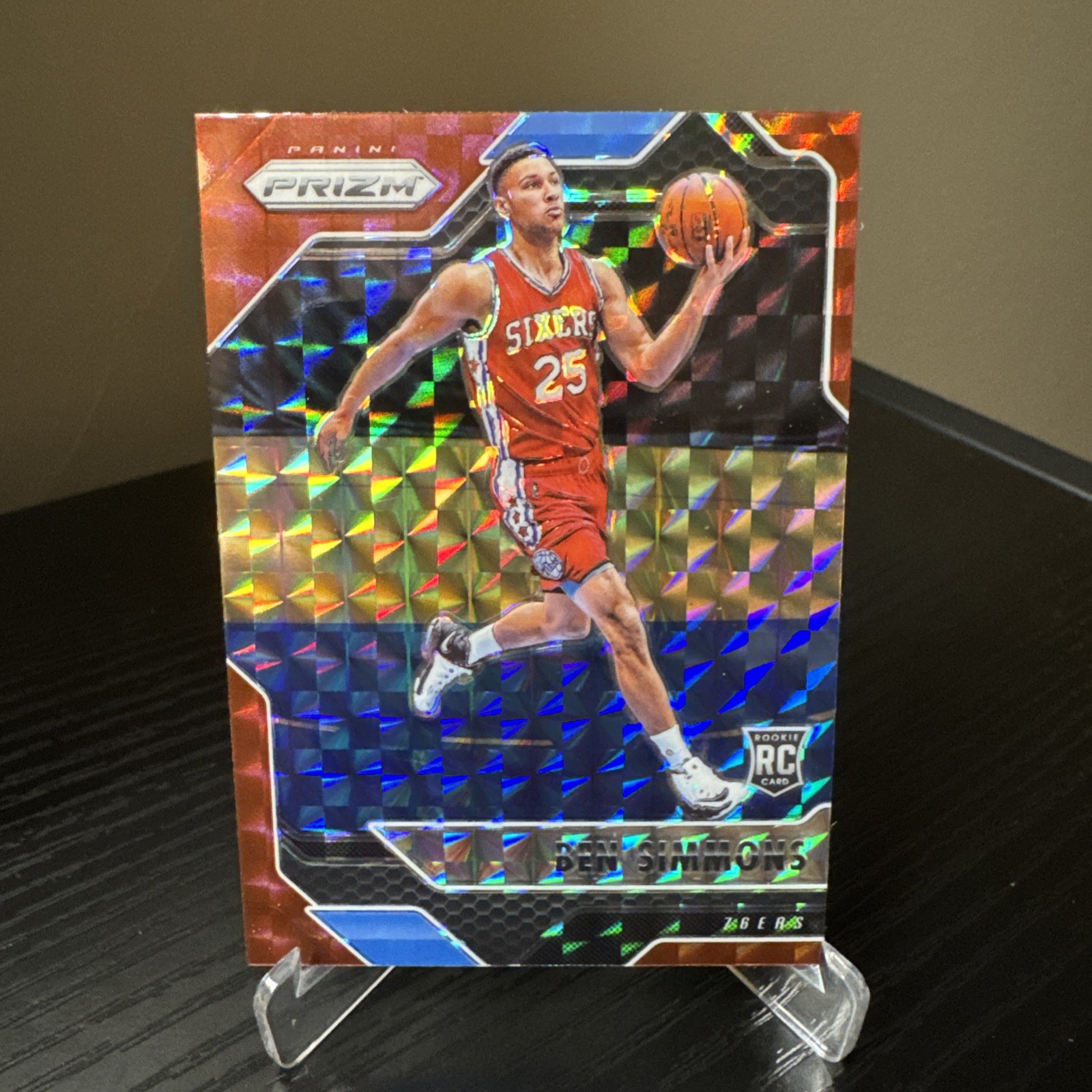 Ben Simmons RC 2016-17 Panini Prizm Mosaic Red #6 SSP Rookie