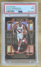 (#/25) 2023-24 Panini Recon The Mighty Effect SCOOT HENDERSON RC PSA 9