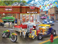 Hot Rod Garage 550pc Retro Nostalgia Jigsaw Puzzle