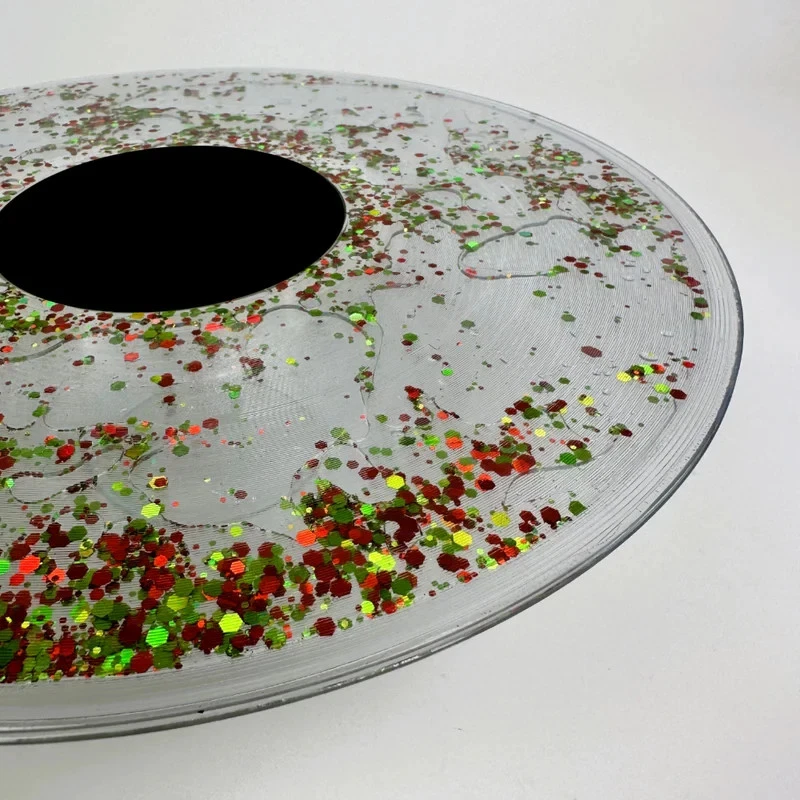 Sabrina Carpenter Fruitcake Liquid Glitter Filled Holiday Vinyl Presale - Image 3 of 4