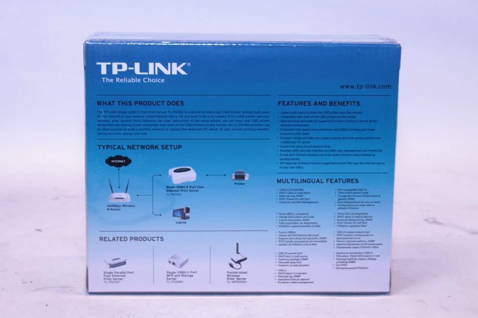TP-Link Single USB Fast Ethernet Print Server Sealed - Image 3 of 4