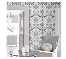 New 1 X Roll Laura Ashley Josette Off White/Midnight Superior Quality Wallpaper