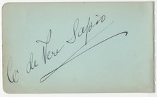 Clementine de Vere Sapio Signed Page / Autographed Opera Singer