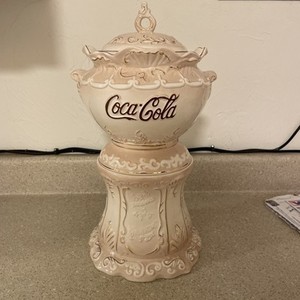Vtg 1998 Coca Cola Victorian Cookie Jar 16” Soda Fountain Syrup Dispenser