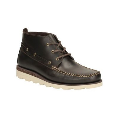 Clarks Herren ** Smart - Light - Dakin Deck Boot ** Brown Lea ** UK 8,5 / True 9 G
