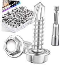 Self Tapping Screws,410 Stainless Steel Self Tapping Screws for 8 3/4" Silver