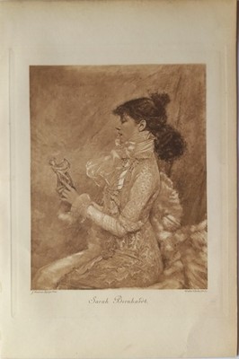 Nach J. BASTIEN LEPAGE - SARAH BERNHARDT - 19. Jh. HELIOGRAVURE von WALTER COLLS