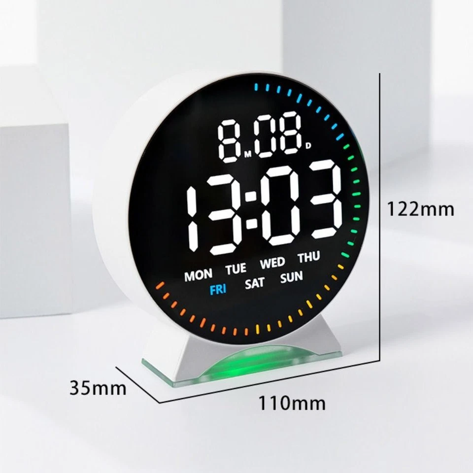 Multi-functional LED Alarm Clock Running Second Display Table Clock Home Decor - Image 2 of 4
