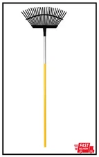True Temper Lawn Rake 48 in Aluminum Handle Lightweight Durable Steel 25-Tine