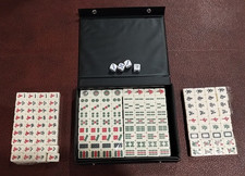 Chinese MAHJONG Portable Travel Case Complete Set 144 Sealed Mini Tiles & Dice