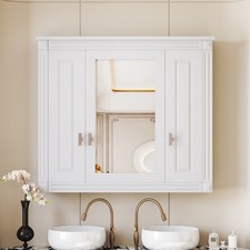 Bathroom Wall Cabinet with Mirror and 4 Shelves