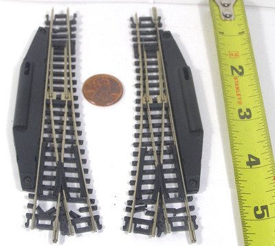 Atlas Right & Left N Scale Model Railroad Track Switches w/broken ties TVG