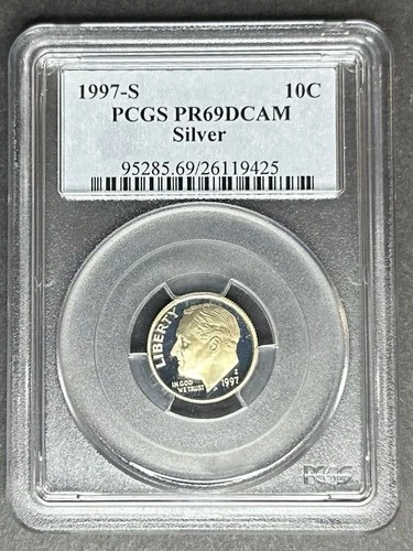 1997-S Silver Proof Roosevelt Dime PCGS PR-69 DCAM, Buy 3 Items, Get $5 Off!!