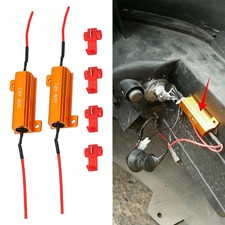 Kutyun 2Pcs 50W 6ohm Load Resistors, Fix LED Bulb Fast Hyper Flash, Red