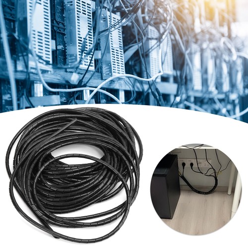 Spiral Wire Wrap Cord Flexible Cable Organizer Management Black For Computer QUA - Photo 9/12