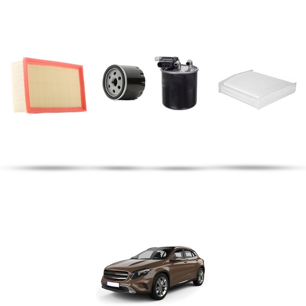 Hoffcar Set Service - 4 Filter Kompatibel Mit Mercedes Gla (X156) Gla 180 CDI-image