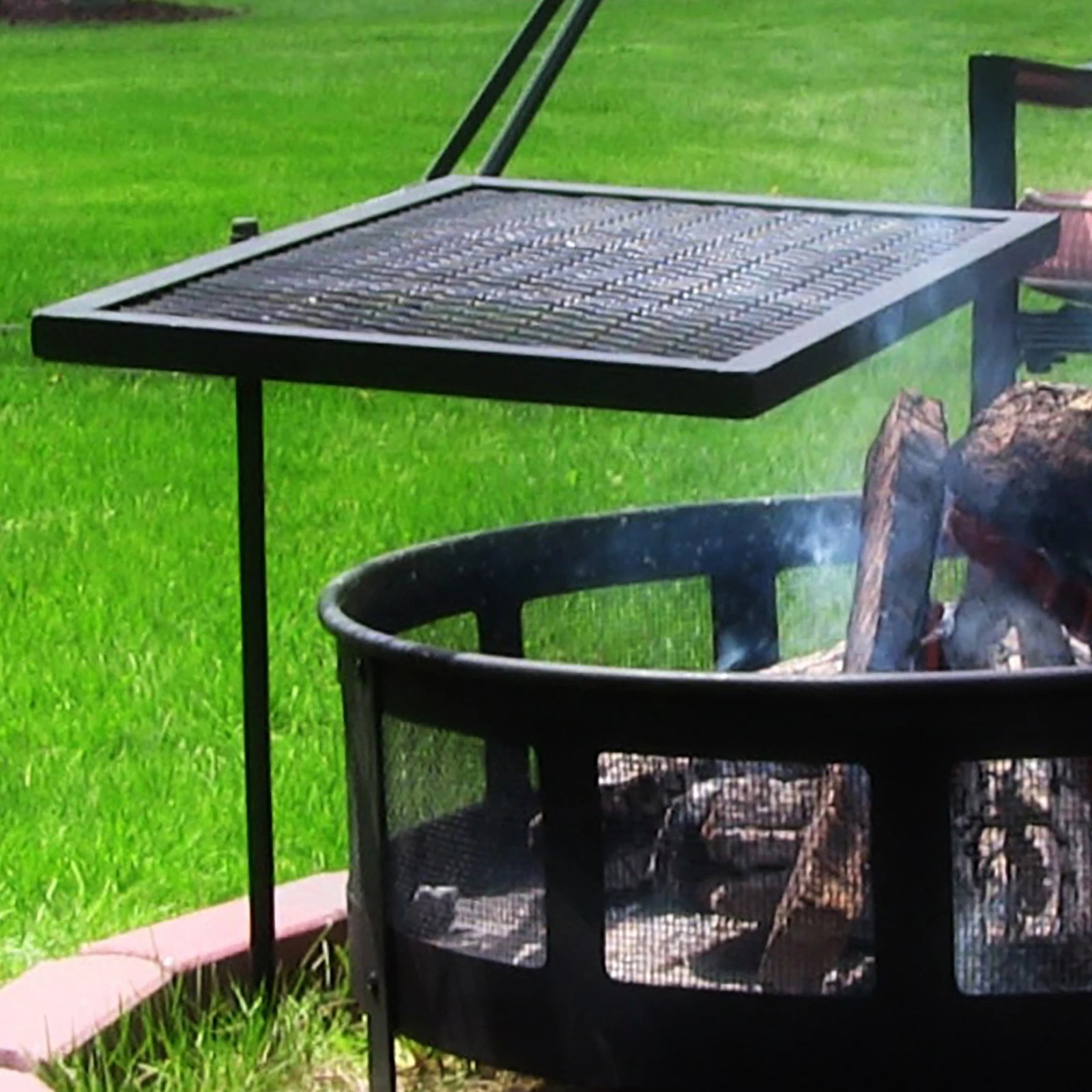 24 in Steel Fire Pit Cooking Swivel Grill with Heat Resistance by Sunnydaze
Opens in a new window or