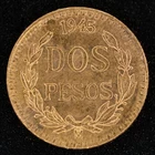 Photo of a 1945 Mexico 2 Pesos Gold from an eBay listing that sold on Jul 12, 2026